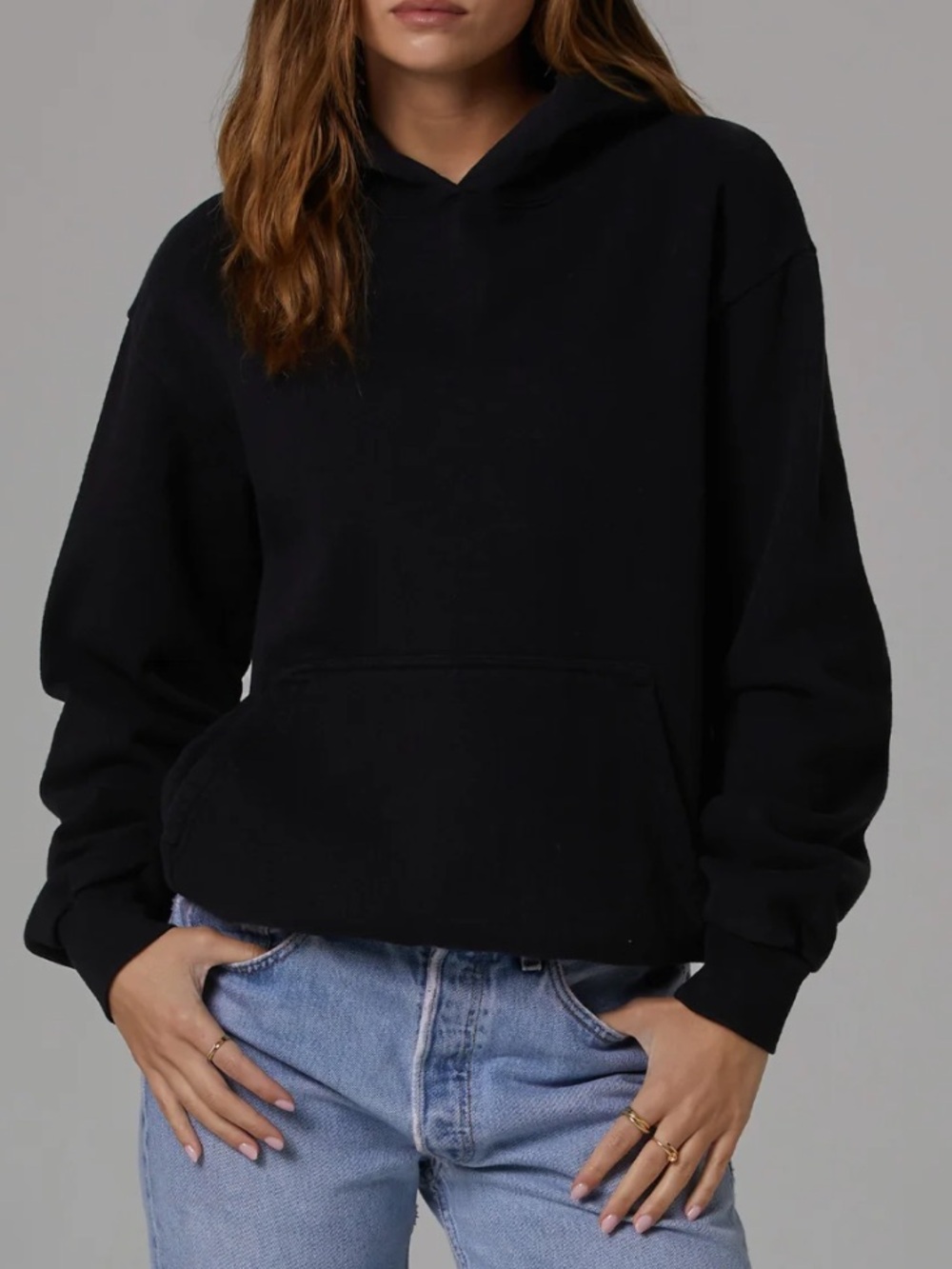 Talentless Women’s Custom Hand-Dyed Pullover Hoodie in Faded Vintage Black